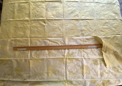 Beacon Hill 1.85Y Bocelli Aria Damask in Lemoncello 100% Silk Sparkling Yellow Gold White MSRP$200+/YD