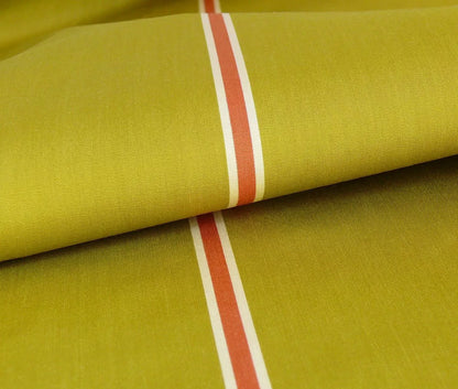 By yard Clarence House Palio Avocado Green and Red Cotton Stripe From Italy #557
