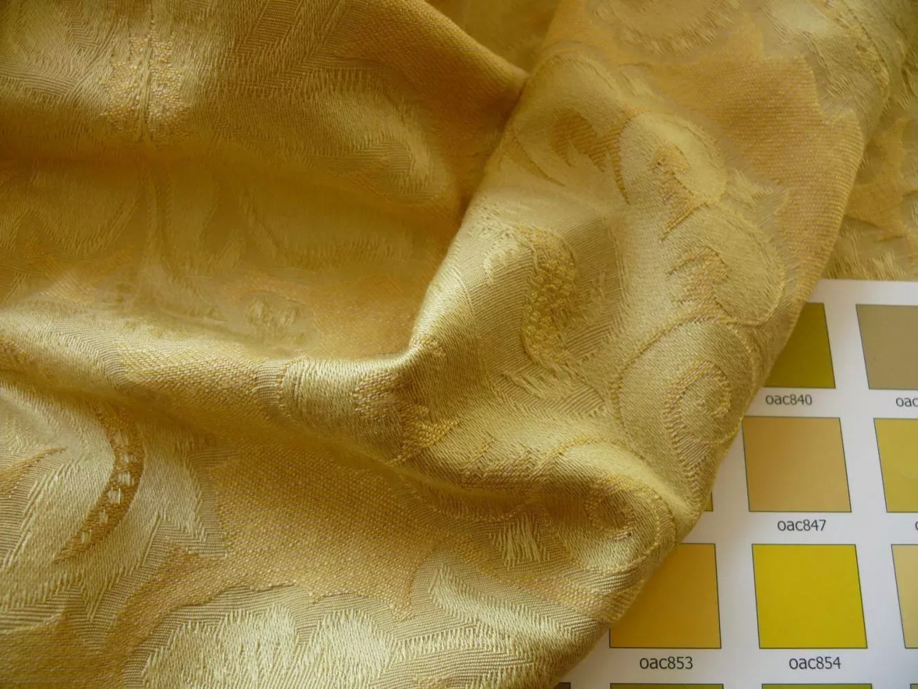 Clarence House Golden Yellow Brocade Renaissance Pom 3.2Y #1321