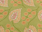 By yard Scalamandre Winslett Foliage Cotton Print in Green Red Orange White Hand Printed in Italy MSRP$160/Y