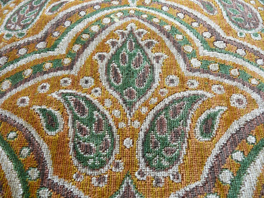 By yard Scalamandre Capard Linen Velvet Epingle From Belgium Green Gold Lavender