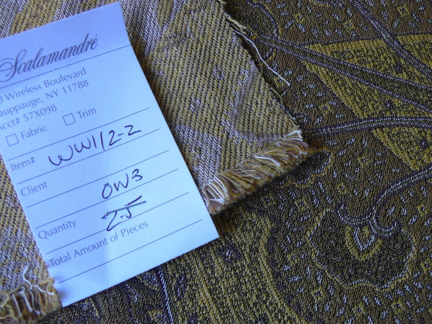 Bty Scalamandre Kismet Yellow Brown Intricate Wool Jacquard MSRP USD180/y