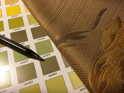 by yard Brunschwig &amp; Fils Clavelina Tulips Golden Yellow on Antique Gold #556