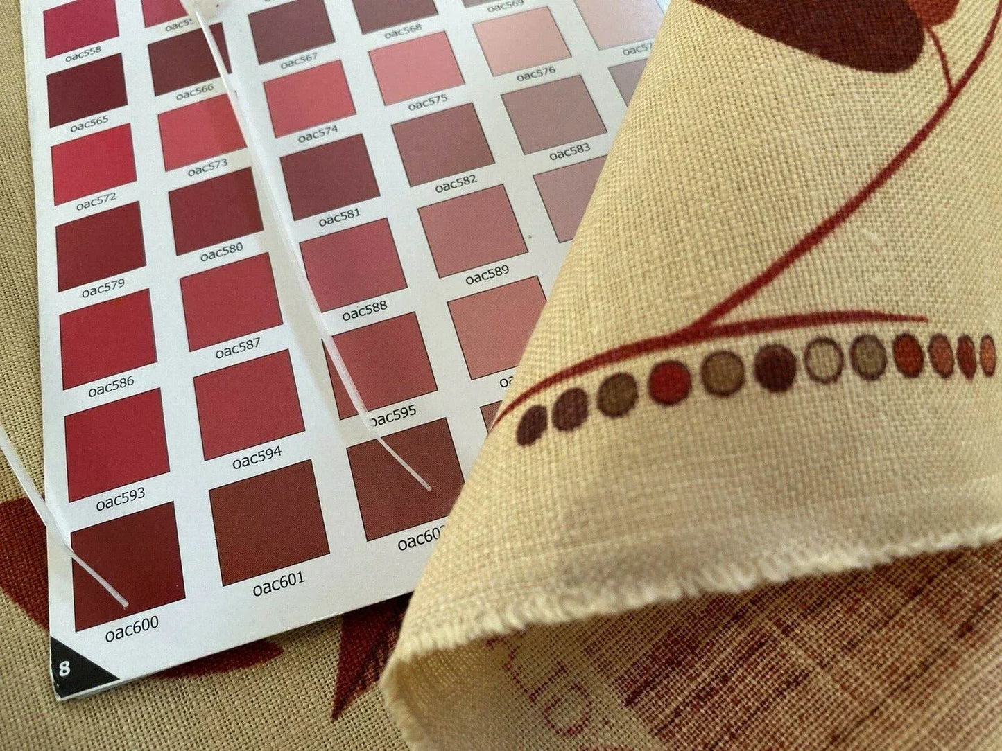 Lee Jofa G.P. and Baker Deer Forest Linen Red Terra-Cotta on Sand