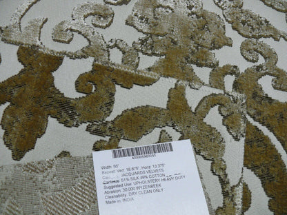 By Yard Scalamandre Venezia Silk Velvet Sable Golden Brown MSRP USD720/Y Special Order