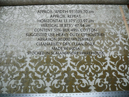 By Yard Scalamandre Venezia Silk Velvet Sable Golden Brown MSRP USD720/Y Special Order