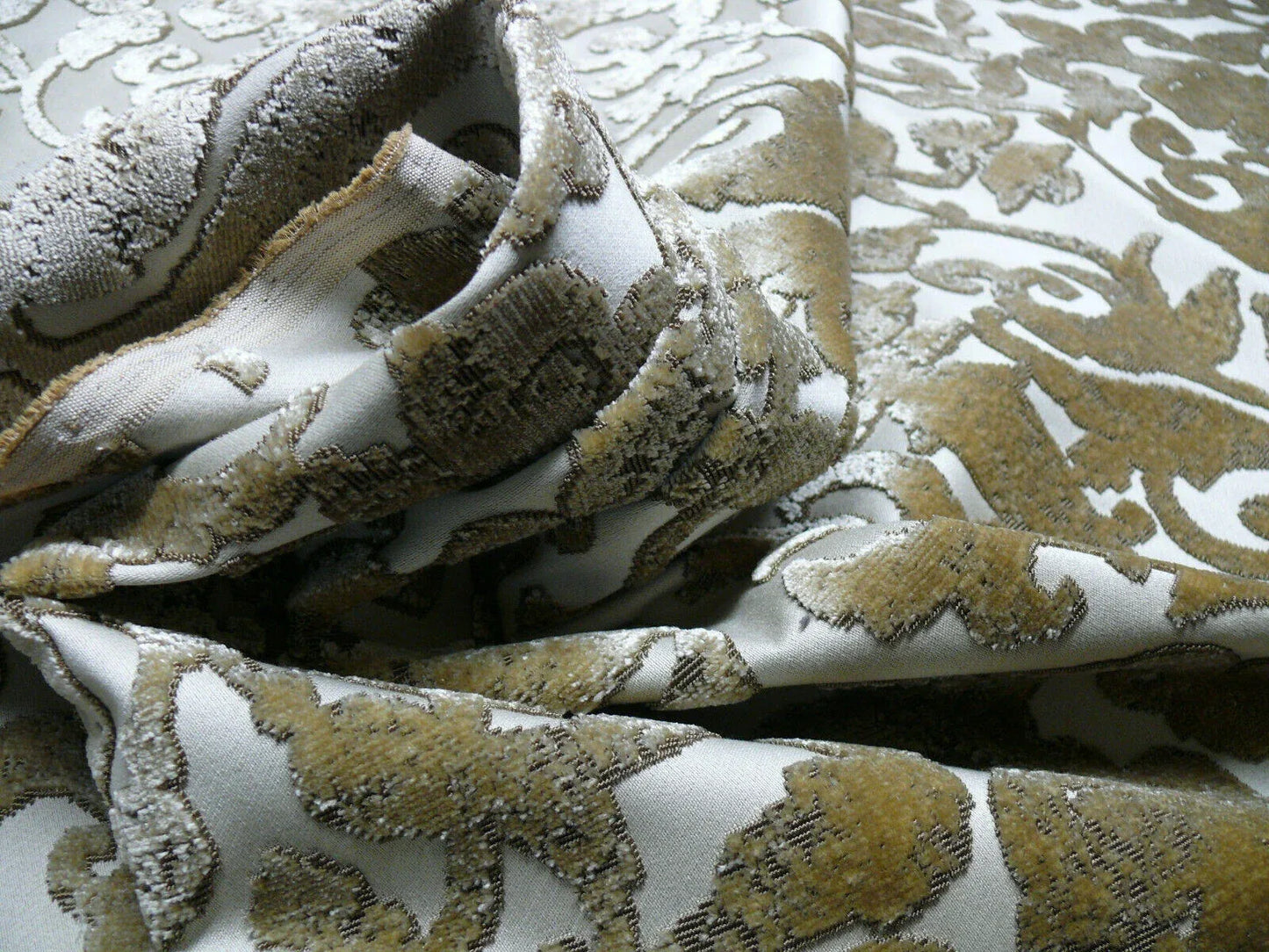 By Yard Scalamandre Venezia Silk Velvet Sable Golden Brown MSRP USD720/Y Special Order