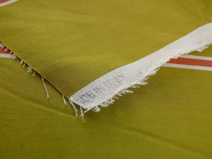 By yard Clarence House Palio Avocado Green and Red Cotton Stripe From Italy #557