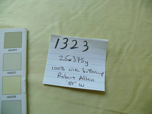 1.25Y Robert Allen 100% Silk Dupioni Buttercup Yellow MSRP USD 107/Y