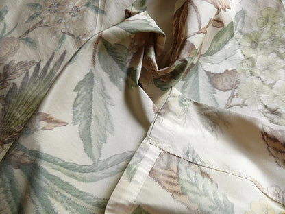 1.1y Scalamandre Oiseau des Exotique 100% Silk Warp Print Bird Beige Cream