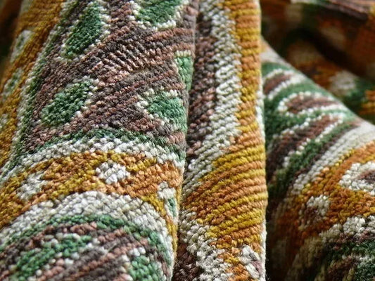 By yard Scalamandre Capard Linen Velvet Epingle From Belgium Green Gold Lavender