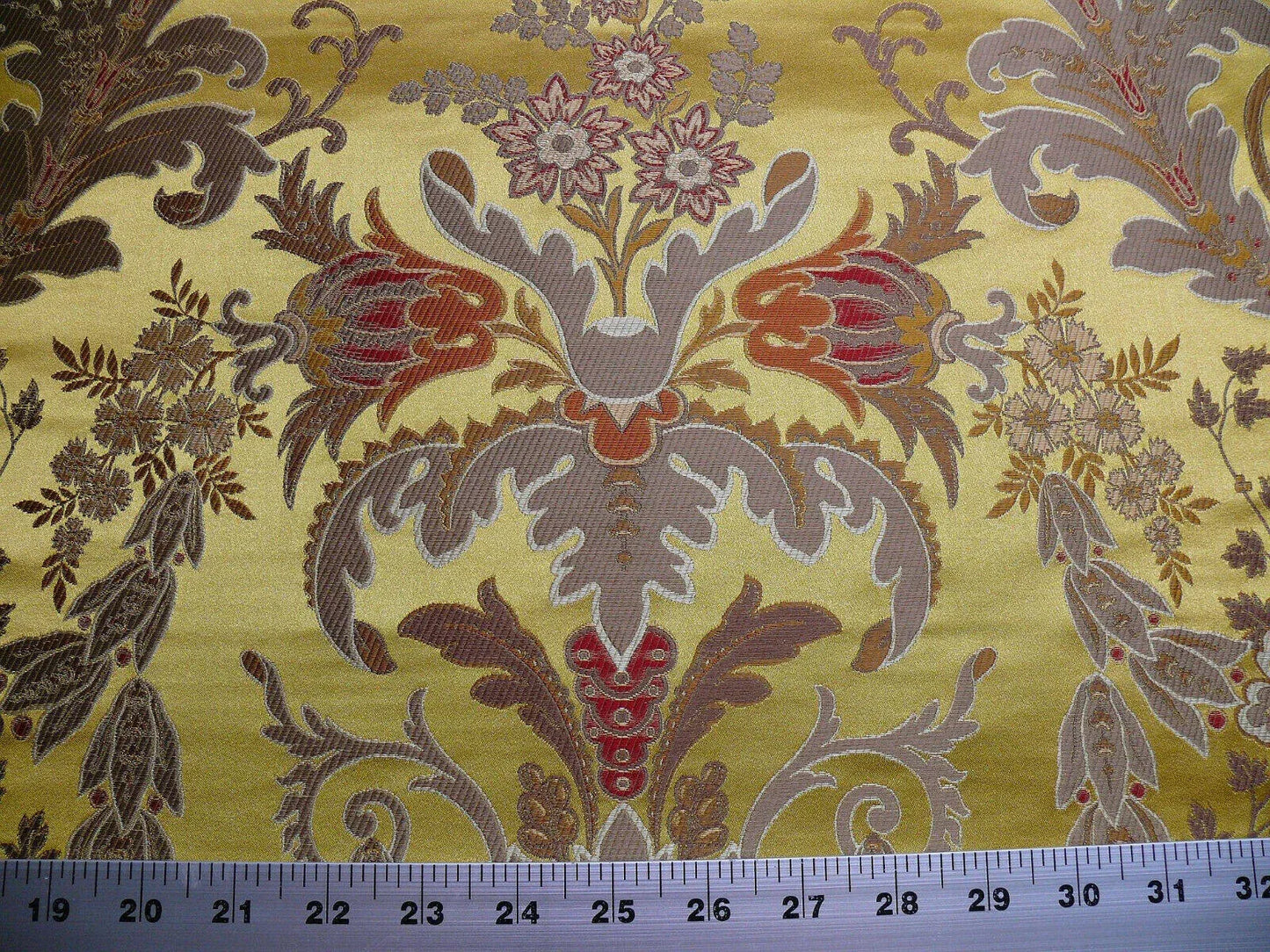 2.5y Scalamandre Verdi Lampas Or Gold Silk Stunning MSRP USD 3012 Special Order