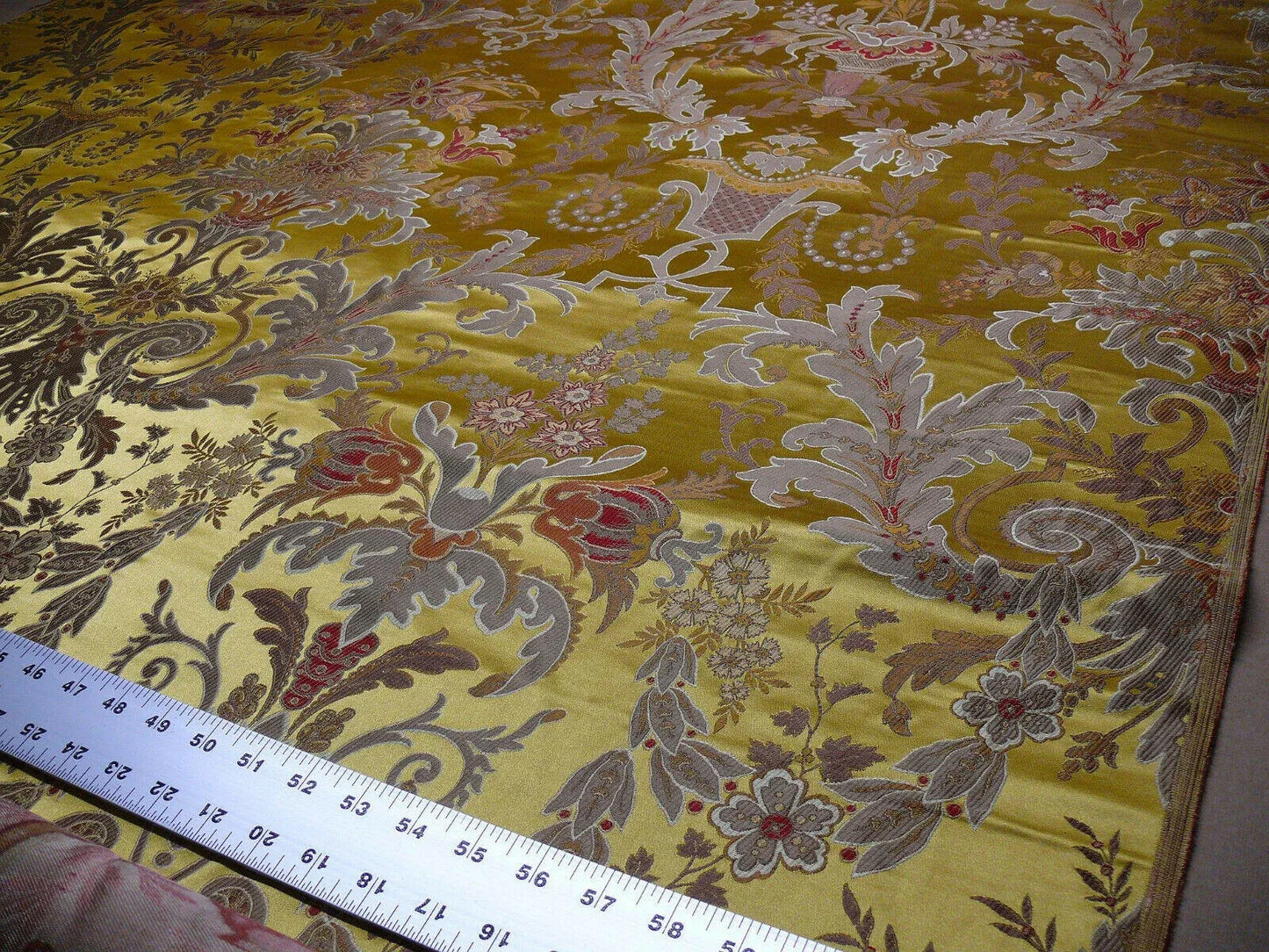 2.5y Scalamandre Verdi Lampas Or Gold Silk Stunning MSRP USD 3012 Special Order