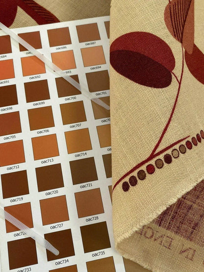 Lee Jofa G.P. and Baker Deer Forest Linen Red Terra-Cotta on Sand