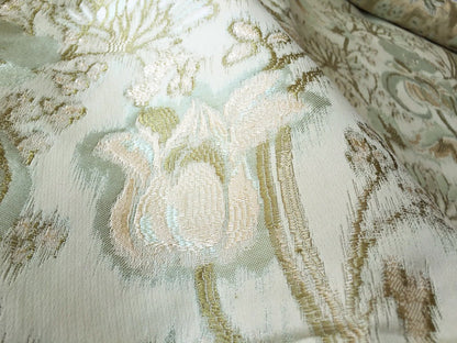 Beacon Hill Delcea Mediterranean Tulip Silk Lamps  Lite Green Gold Yellow By The Yard - MSRP USD 300+/y
