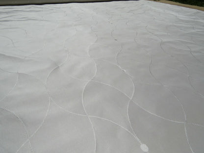 Clarence House St Laurent Silk Taffeta Jacquard Ogee Fabric - White - By The Yard