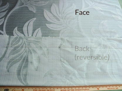 Lee Jofa Leave Strie Seafoam Green Monstera Foliage Tropical Rain Forest Silk MSRP USD 328/Y