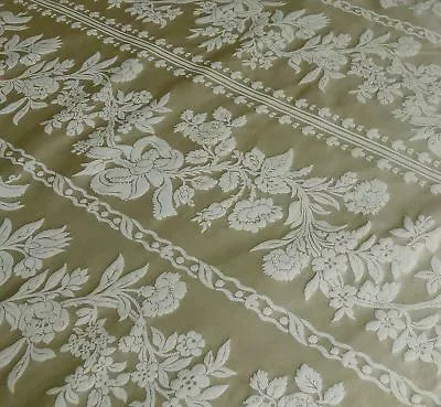 By yard Scalamandre Lelievre Valosnei Silk/Cotton Damask IVORY GOLD  MSRP$500+