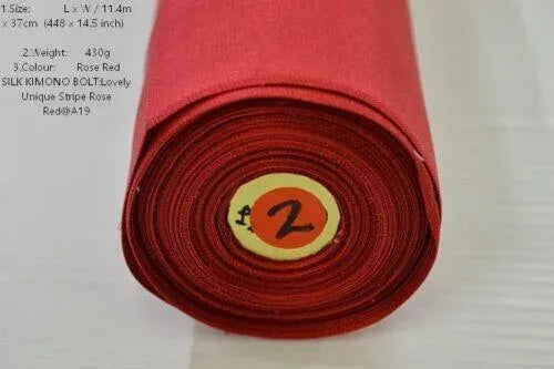 Nishijin Kyoto New Silk Kimono Bolt:rose Red @a19 11.4mx37cm 448x14.5"