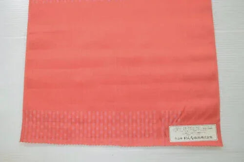 Nishijin Kyoto New Silk Bolt:unique Stripe Coral Pink@a21 11.4mx37cm (448x14.5"