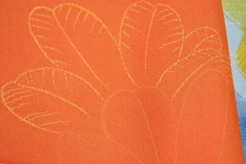 New Bolt 100%silk Kimono:orange Colourful Camellia@v56+ 9.5mx36cm (374" X14.1")