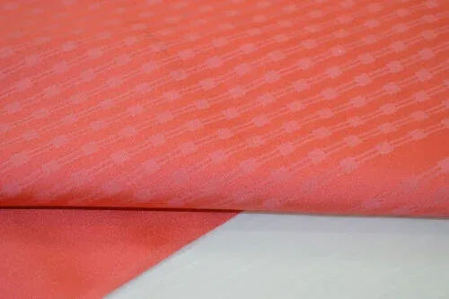 Nishijin Kyoto New Silk Bolt:unique Stripe Coral Pink@a21 11.4mx37cm (448x14.5"