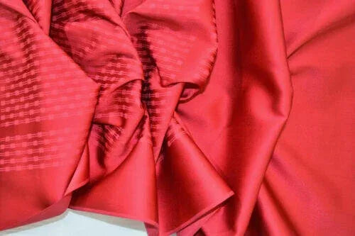 Nishijin Kyoto New Silk Kimono Bolt: Red @a28 11.4mx37cm 448x14.5"