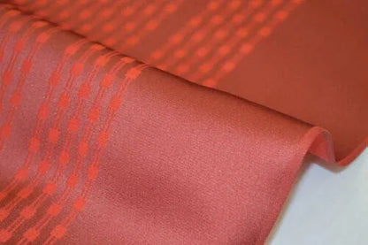 Nishijin Kyoto New Silk Kimono Bolt: Grey Wine Red Unique Stripe@a33 448x14.5"