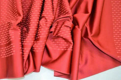 Nishijin Kyoto New Silk Kimono Bolt:unique Stripe Pink Red @a7 11.4mx37cm