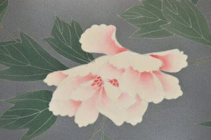 New Silk Tsukesage Bolt Handpainted Red Tree Peony @x25 Z69 12mx36cm (472x14.1" 13y