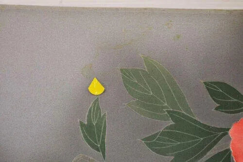 New Silk Tsukesage Bolt Handpainted Red Tree Peony @x25 Z69 12mx36cm (472x14.1" 13y