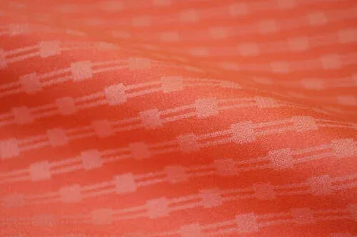 Nishijin Kyoto New Silk Kimono Bolt:unique Stripe Coral Pink@a11 11.4mx37cm (448x14.5"