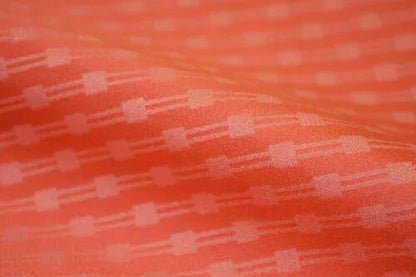 Nishijin Kyoto New Silk Kimono Bolt:unique Stripe Coral Pink@a11 11.4mx37cm (448x14.5"