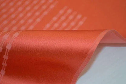Nishijin Kyoto New Silk Kimono Bolt:unique Stripe Coral Pink@a11 11.4mx37cm (448x14.5"
