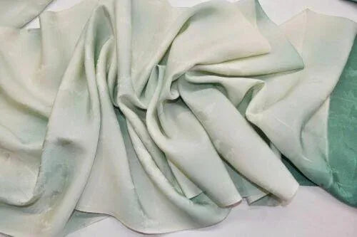 "Snow Falls On Cedars" 100%silk Tsukesage Bolt: Forest Trees Gradation@y75 12yards