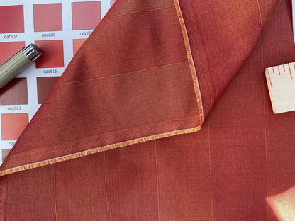 Lee Jofa Silk Cotton Stripe in Saffron Red &amp; Crimson Orange, France