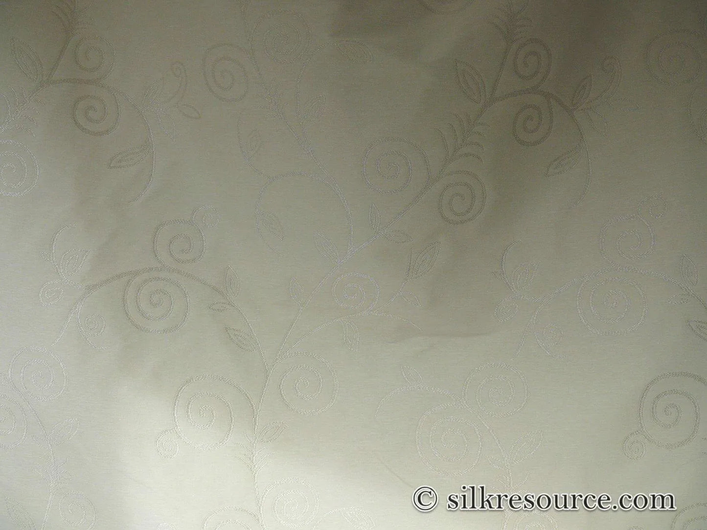 Scalamandre Soren Ivory White Modern Crewel Foliage Vine Linen MSRP USD 185+/Y