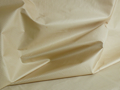 High End 100% Silk Mini Check "salt" Bright White Heavy! MSRP USD275/Y