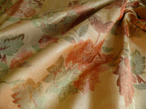 Rm Coco 100% Silk Lampas Autumn Tri-leaf Flower "monarch" Gold Red Green MSRP USD 199.90/y