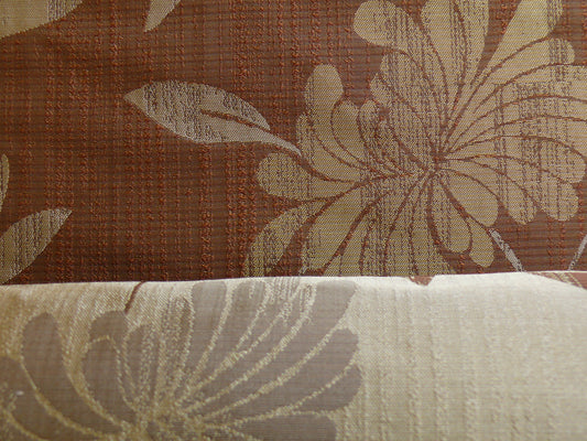 Bali Breeze Silk Lampas - Copper Brown