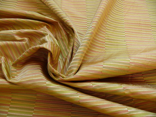 Piano Key Carnival Silk Jacquard - Gold/Green/Pink/Copper