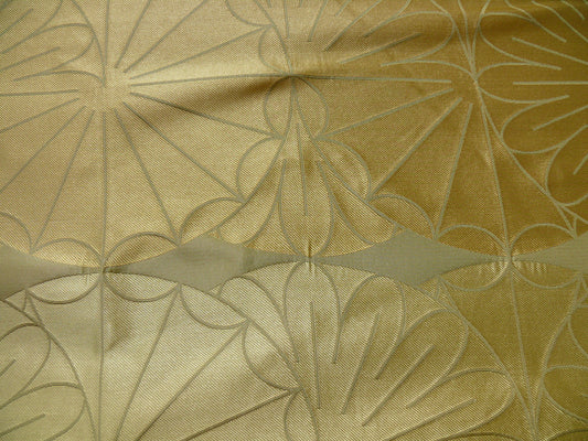 Damask Modern Geometric Daisy Round Silk - Blond Gold