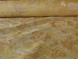 Rm Coco 100% Silk Lampas Autumn Tri-leaf Flower "wheat" Gold Brown MSRP USD 199.90/y