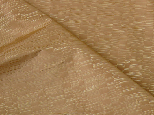 Jacquard Staggered Stripe Texture Silk - Sunglow Gold