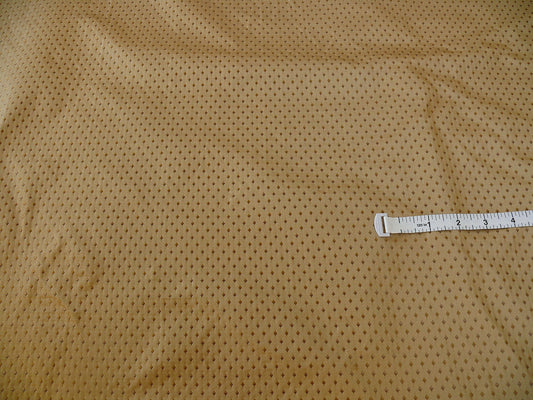 Diamond Star Dot Lampas Silk - Tan Brown