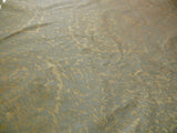 100% Silk Lampas Ikat Medallion "april" Tan Beige Blue Reversible Mid-Century