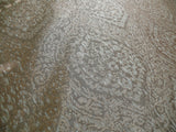 Ikat Medallion Lampas Silk - Cloud Gray Silver