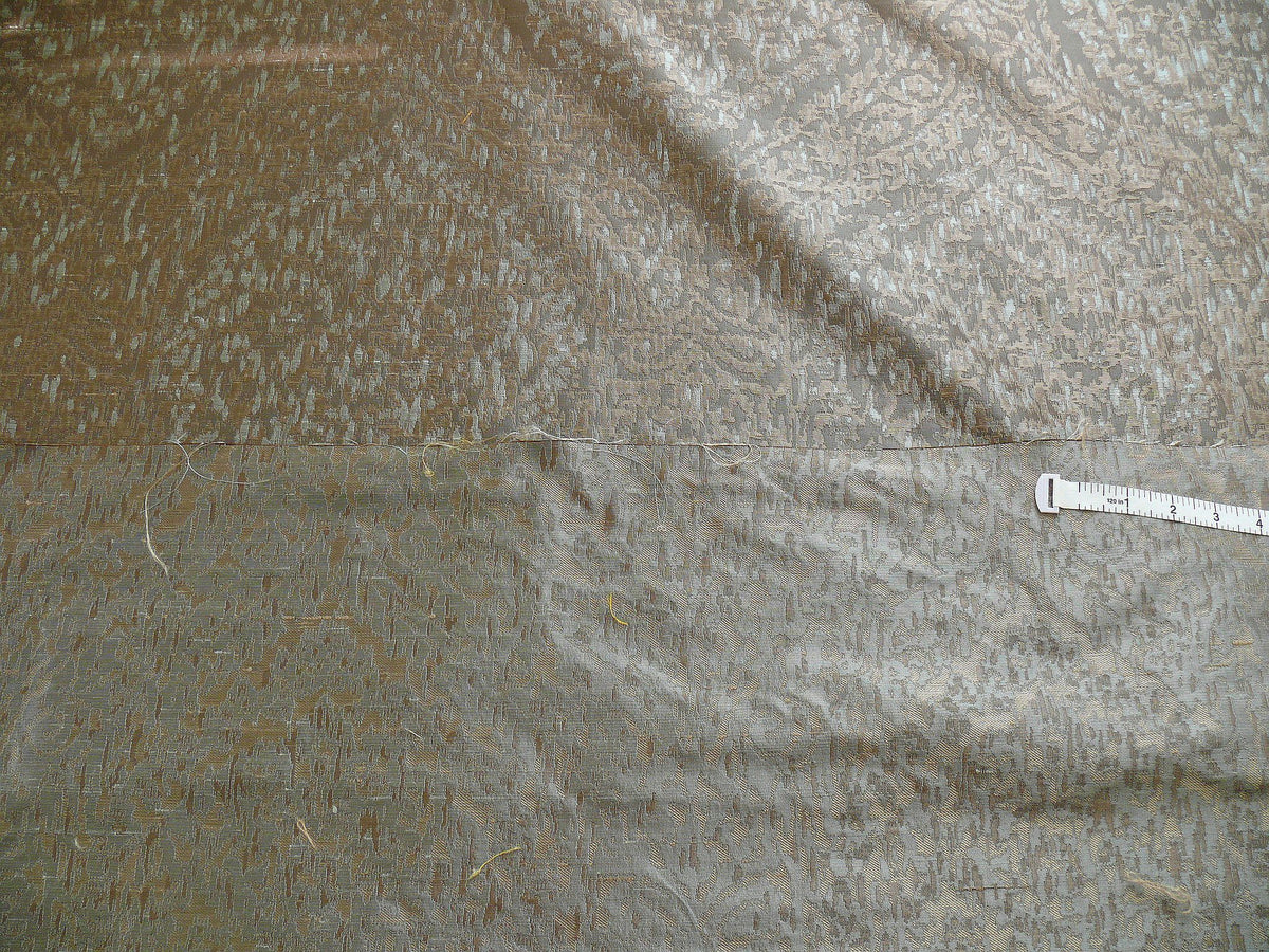 100% Silk Lampas Ikat Medallion "cloud" Gray Silver Reversible Mid-Century