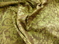 Ikat Medallion Lampas Silk - Green Brown Gold