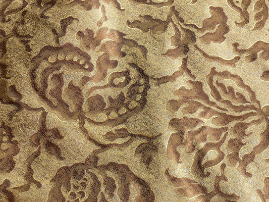 Papercut Pomegranate Flower Silk Jacquard - Brown